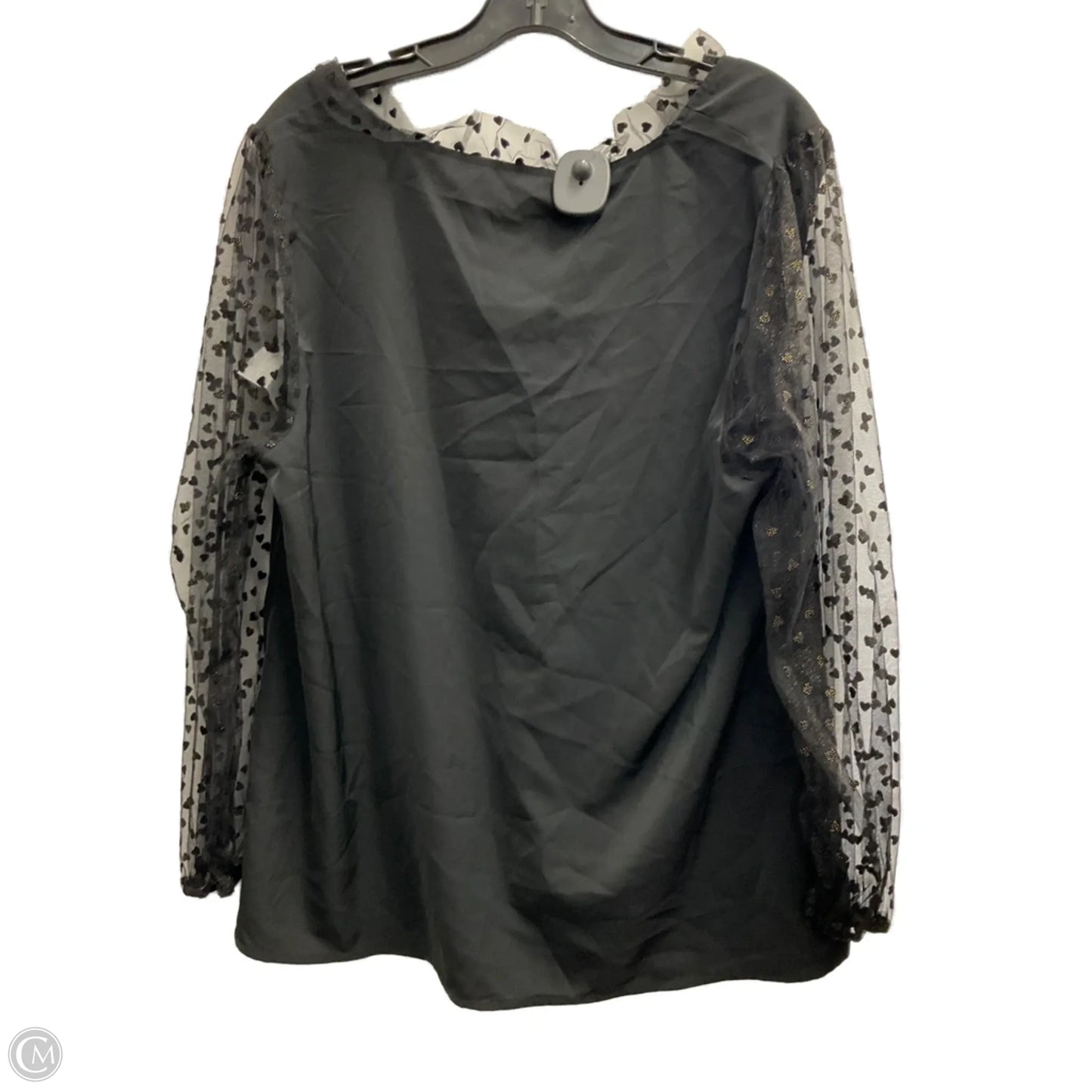 Top Long Sleeve By Clothes Mentor In Black, Size: L