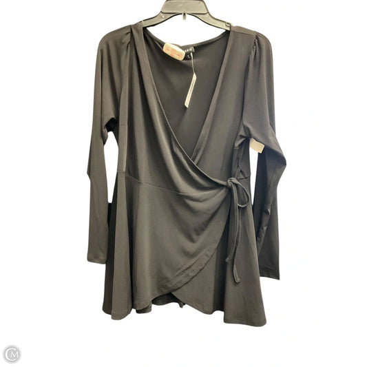 Top 3/4 Sleeve By Torrid In Black, Size: 12