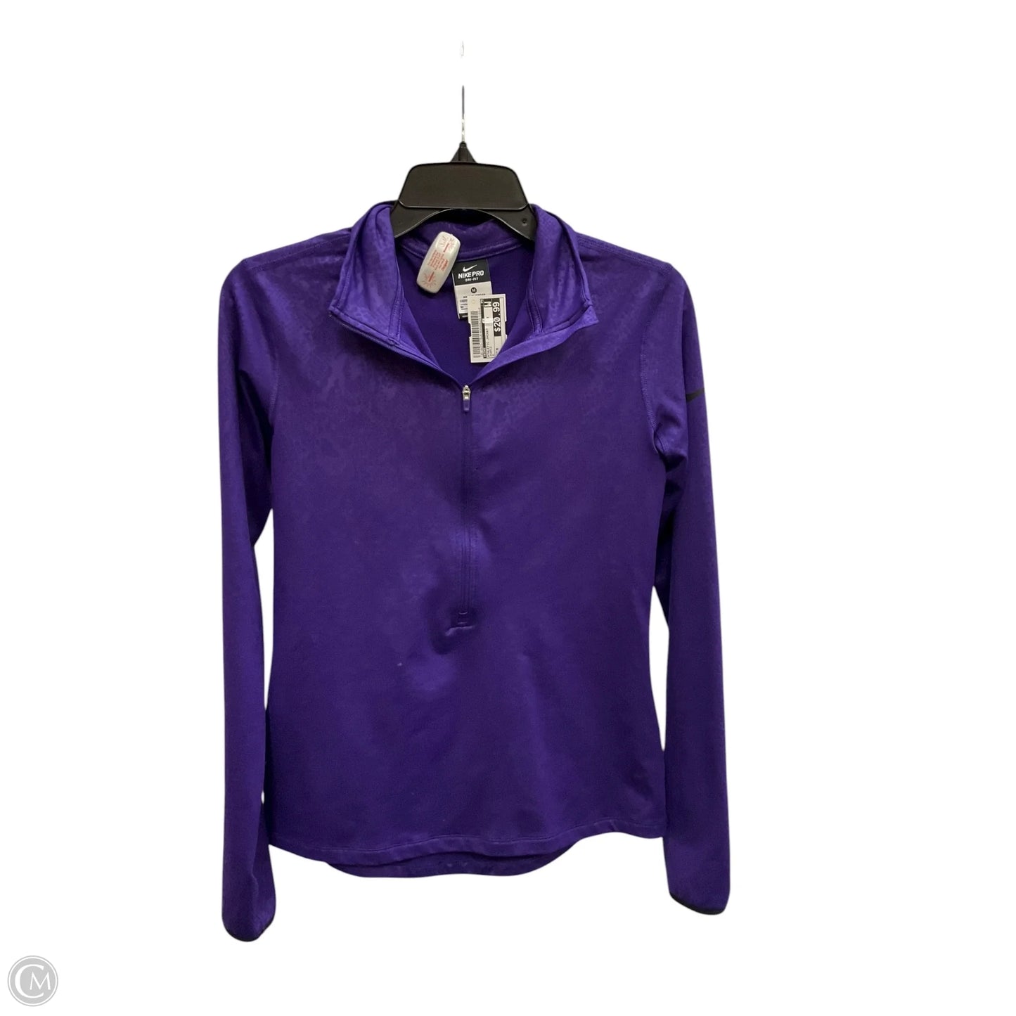 Athletic Jacket By Nike In Purple, Size: M