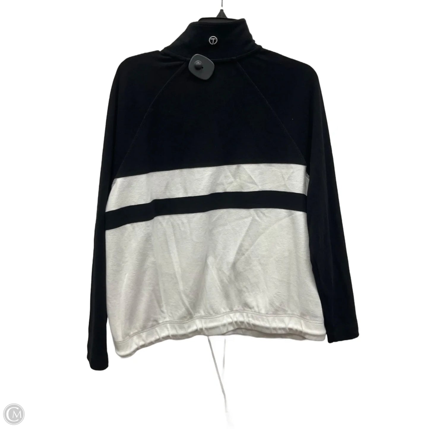 Athletic Jacket By Talbots In Black & White, Size: L