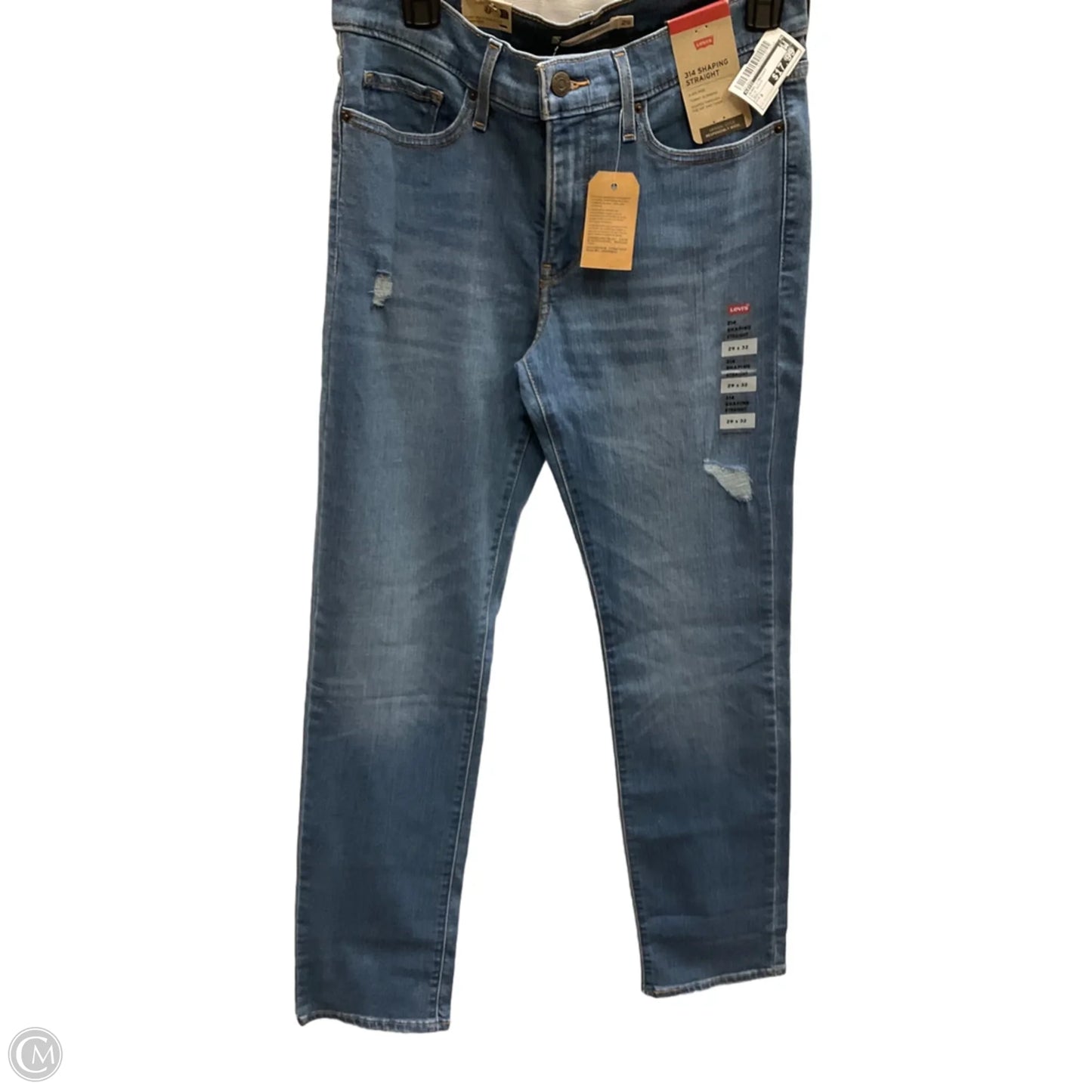Jeans Straight By Levis In Blue Denim, Size: 8