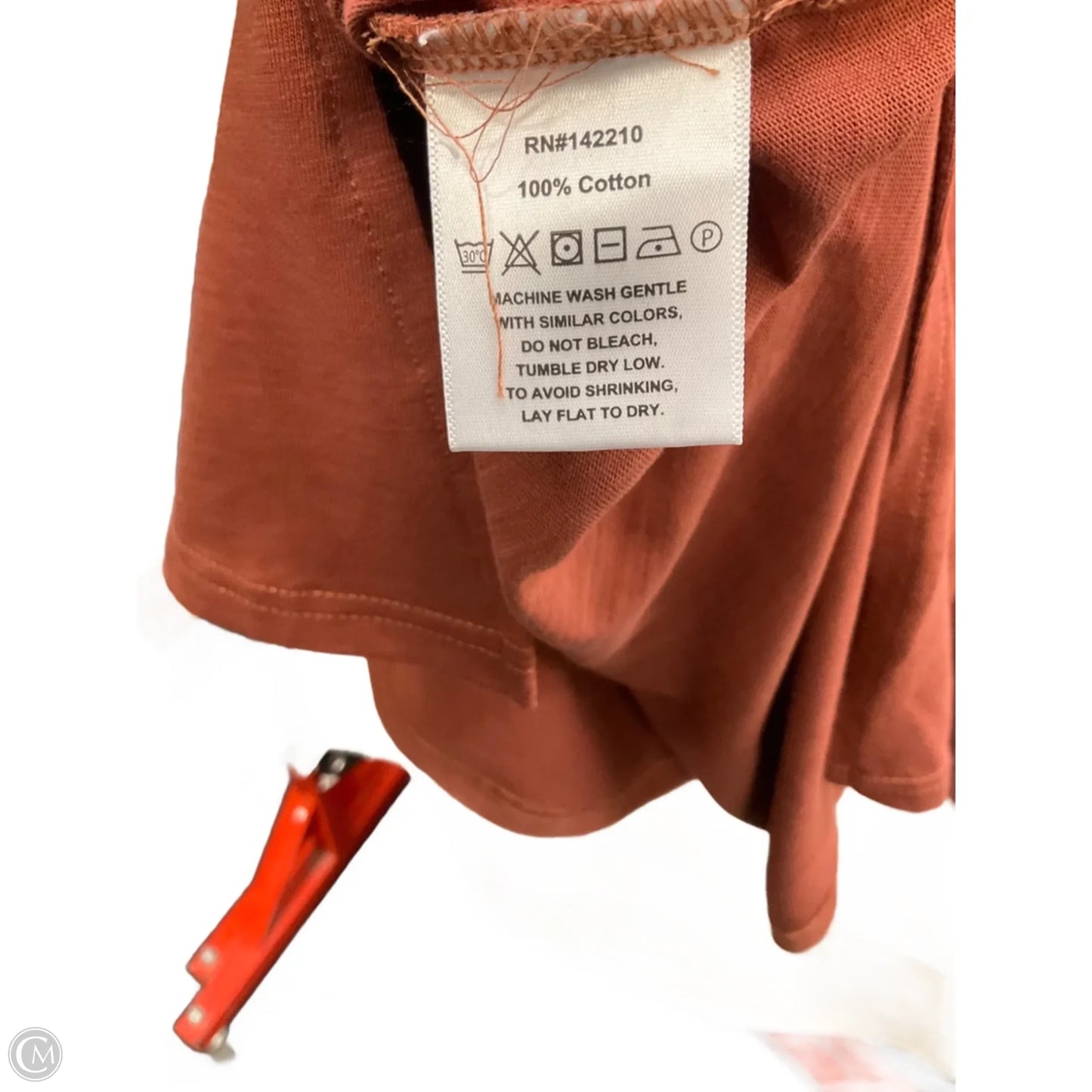 Top Long Sleeve By Mer Sea In Orange, Size: Osfm