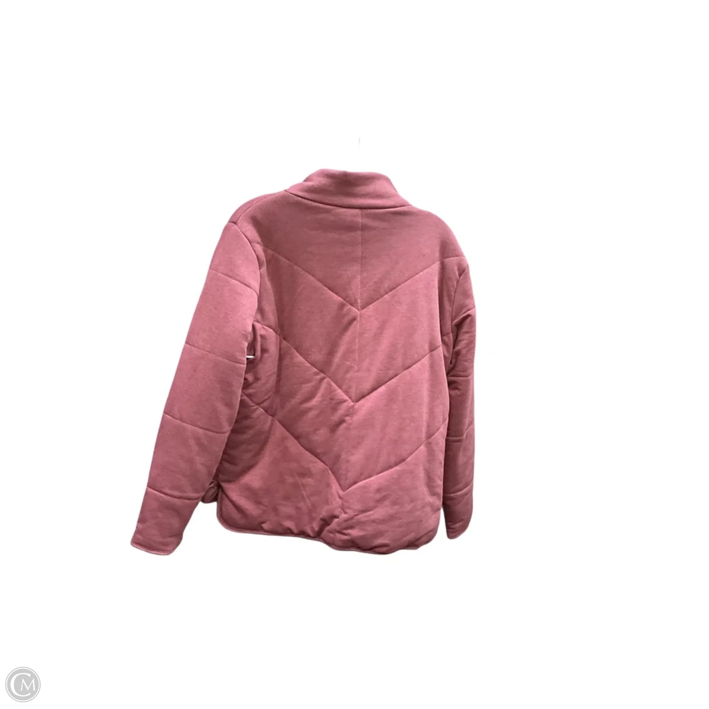 Jacket Puffer & Quilted By Three Dots In Maroon, Size: L
