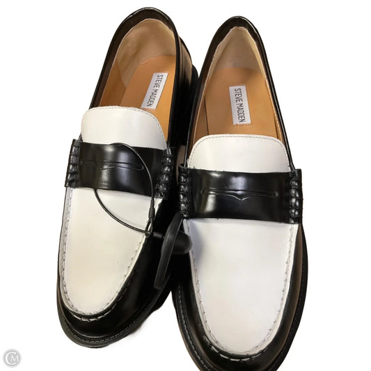 Shoes Flats By Steve Madden In Black & White, Size: 10