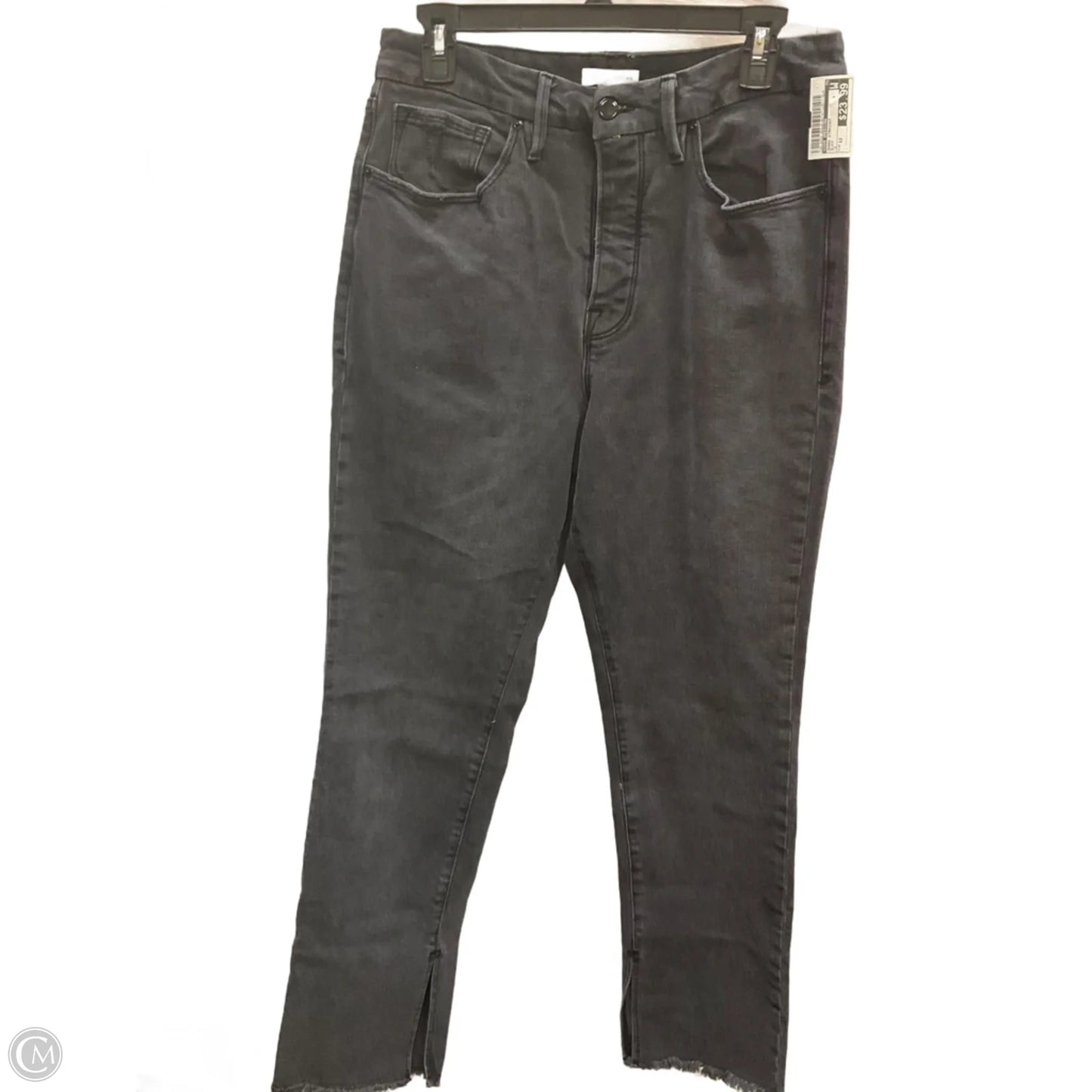 Jeans Straight By Good American In Black, Size: 12