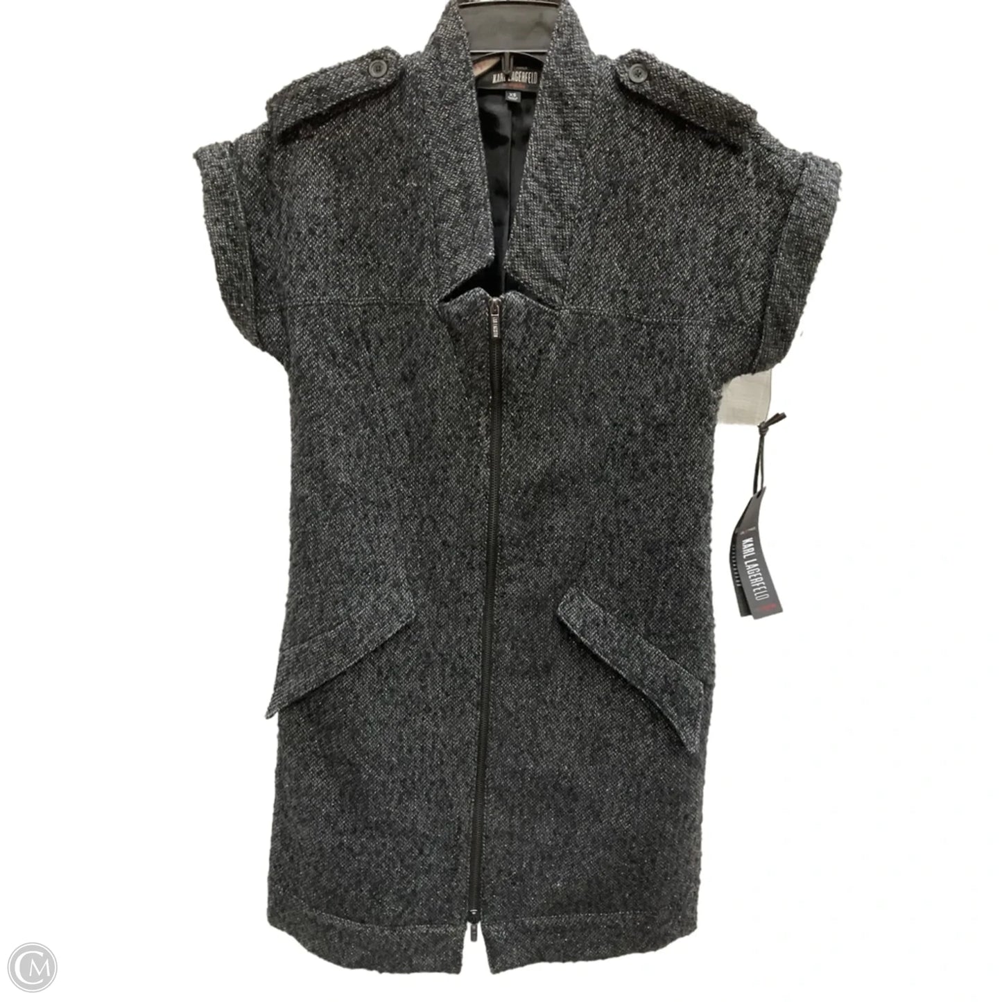 Dress Designer By Karl Lagerfeld In Grey, Size: Xs