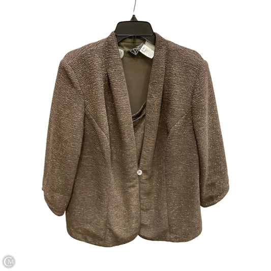 Top 2pc Short Sleeve By Alex Evenings In Green, Size: 1x