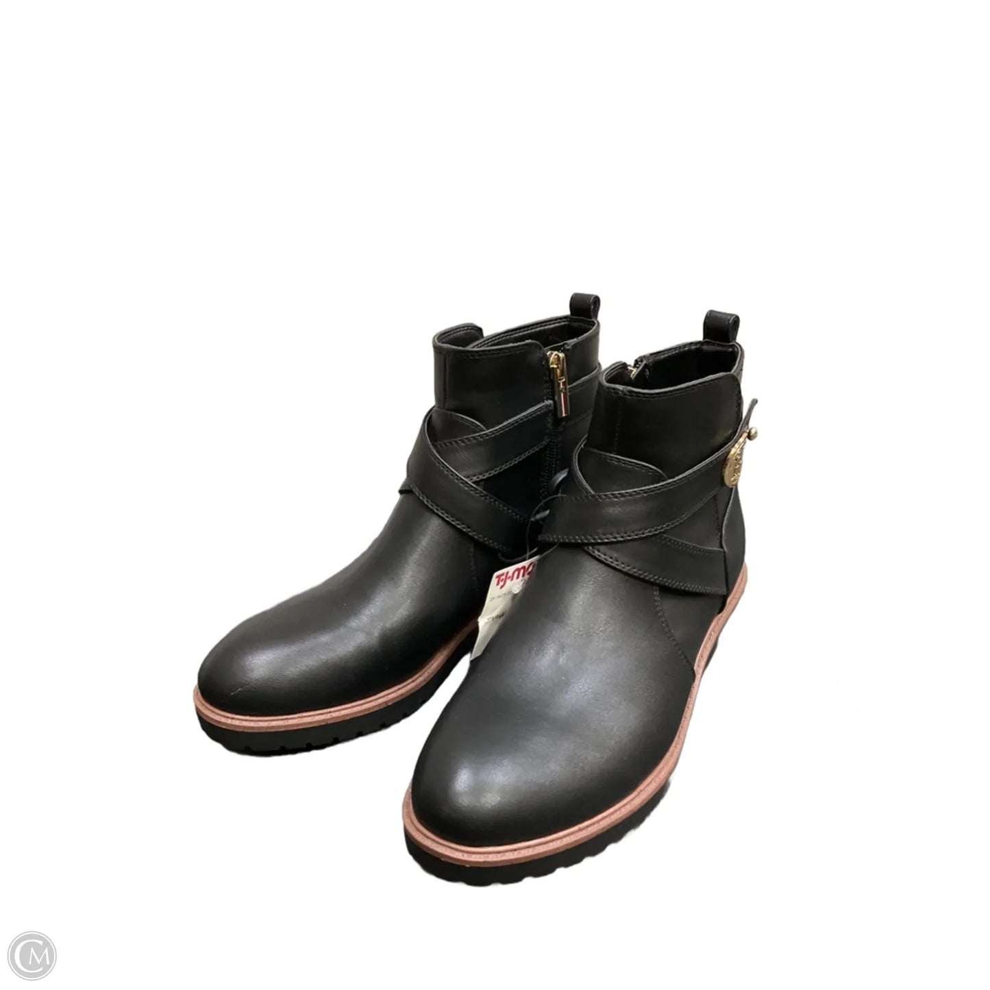 Boots Ankle Flats By Tommy Hilfiger In Black, Size: 7.5