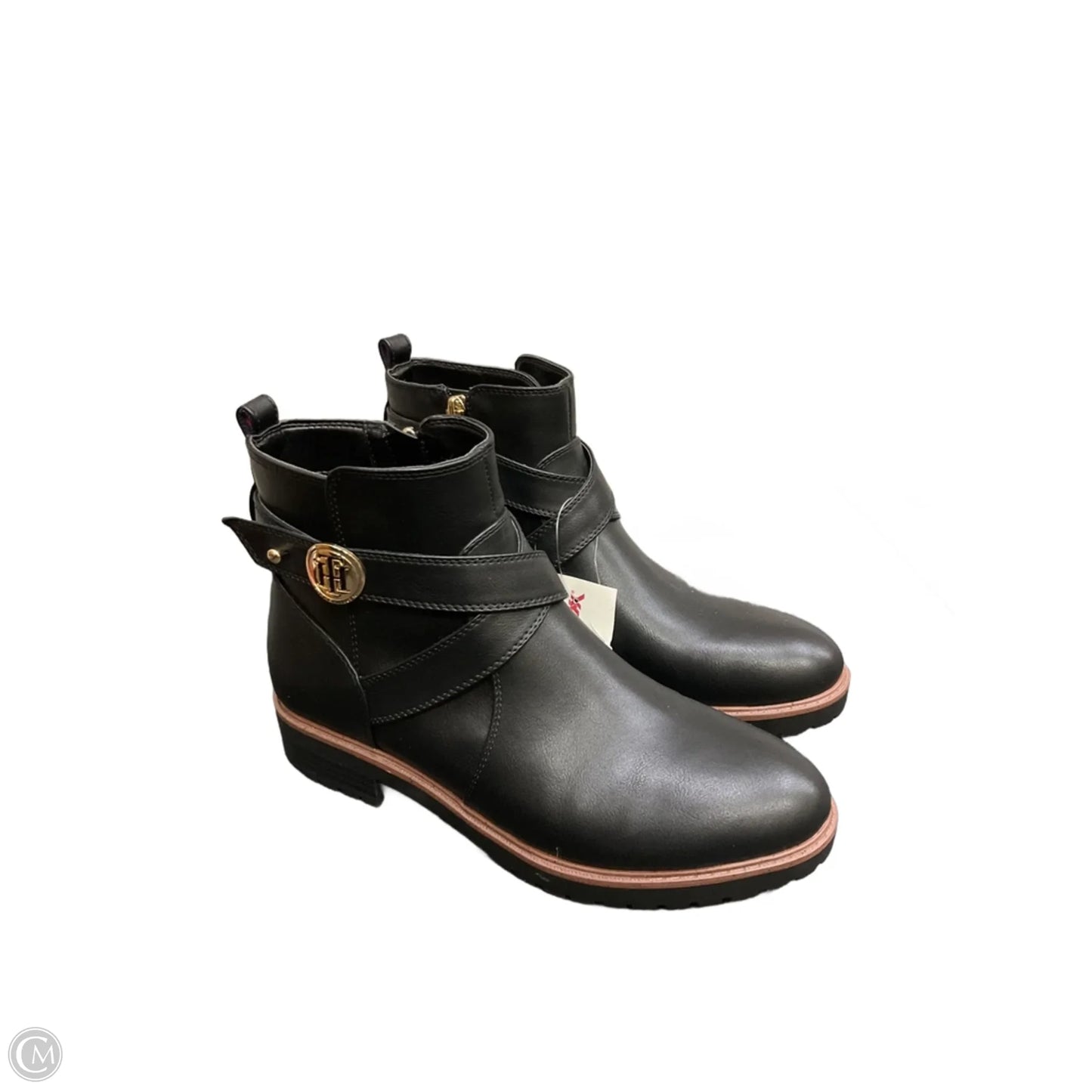 Boots Ankle Flats By Tommy Hilfiger In Black, Size: 7.5