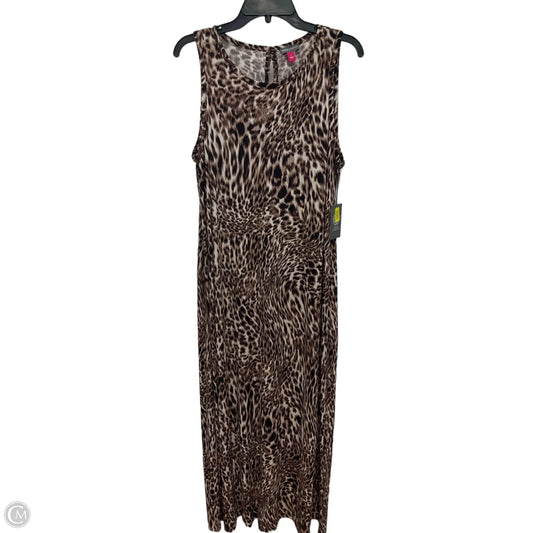 Dress Casual Maxi By Vince Camuto In Leopard Print, Size: L