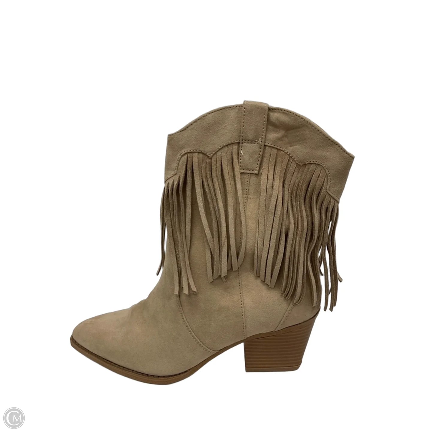 Boots Ankle Heels By Time And Tru In Tan, Size: 9