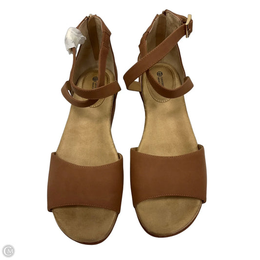 Sandals Heels Wedge By Giani Bernini In Bronze, Size: 9.5