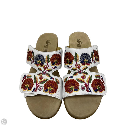 Sandals Heels Wedge By Alegria In Floral Print, Size: 10