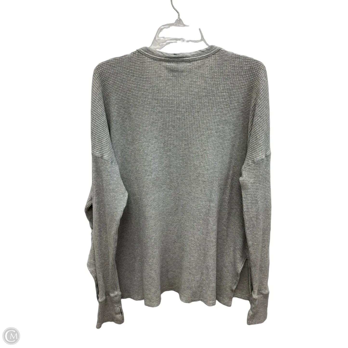 Athletic Top Long Sleeve Collar By Offline By Aerie In Grey, Size: M