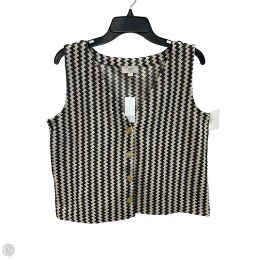 Top Sleeveless By Loft In Striped Pattern, Size: M