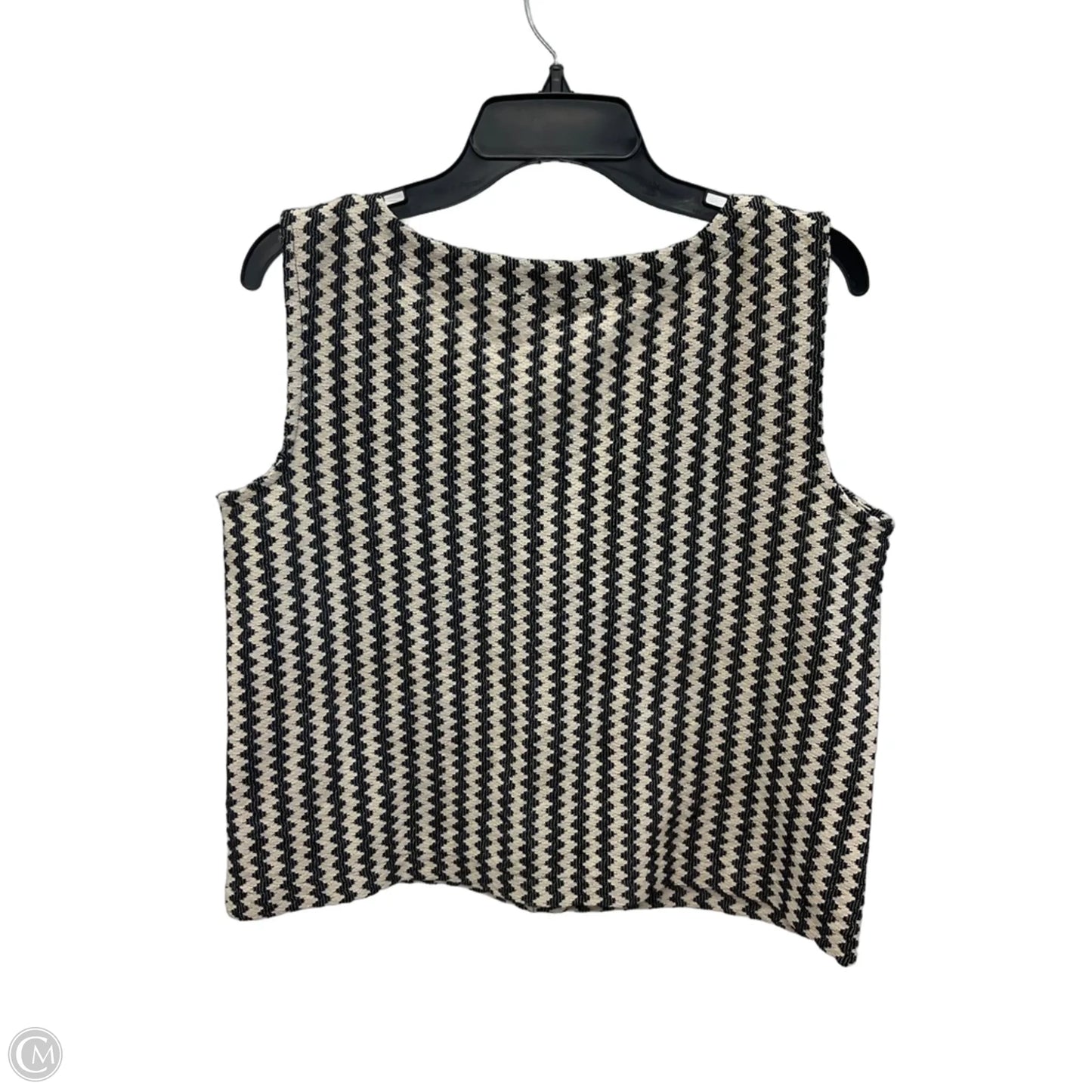 Top Sleeveless By Loft In Striped Pattern, Size: M