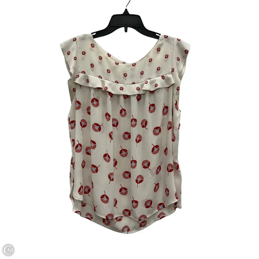 Top Sleeveless By Loft In White, Size: L