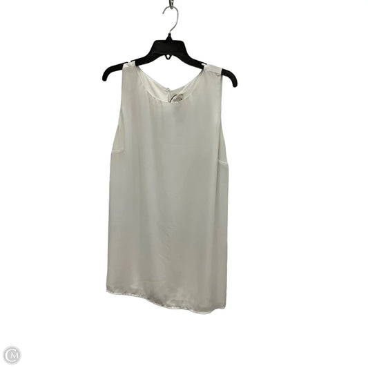 Top Sleeveless By Chicos In White, Size: L