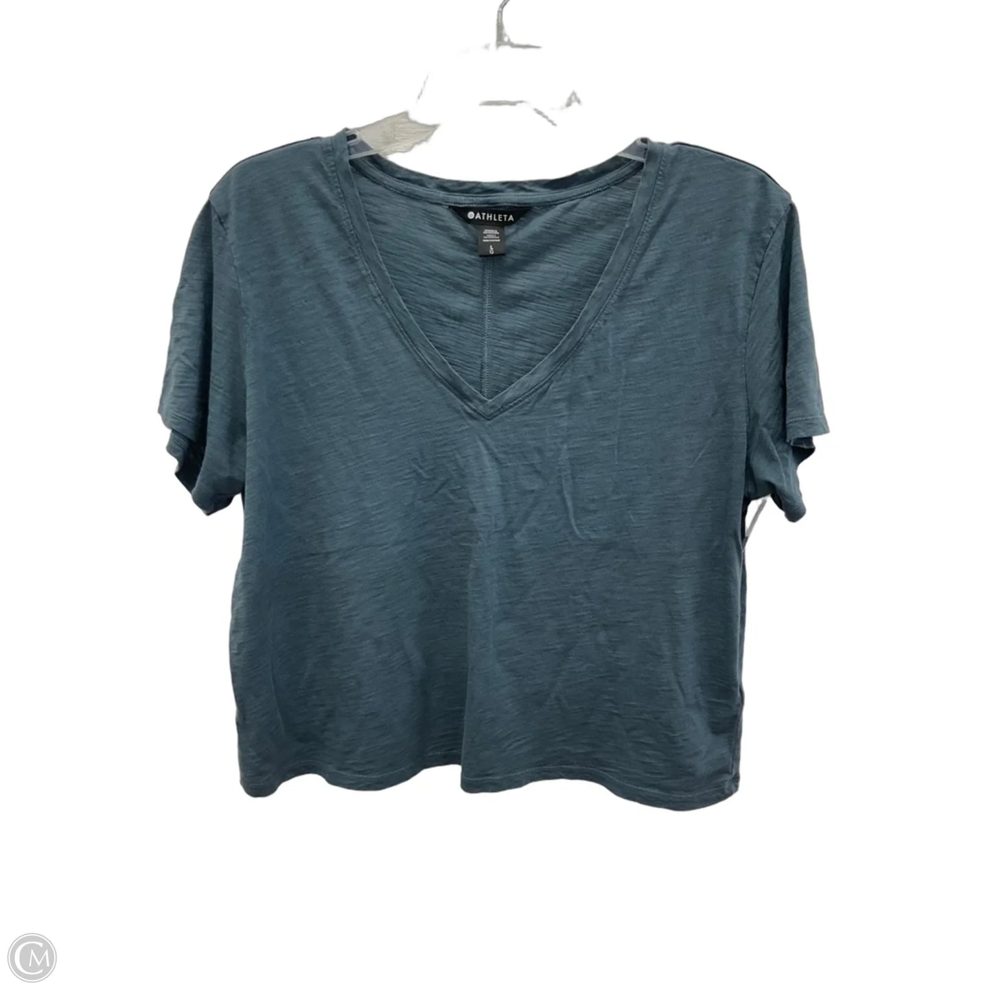 Athletic Top Short Sleeve By Athleta In Grey, Size: L