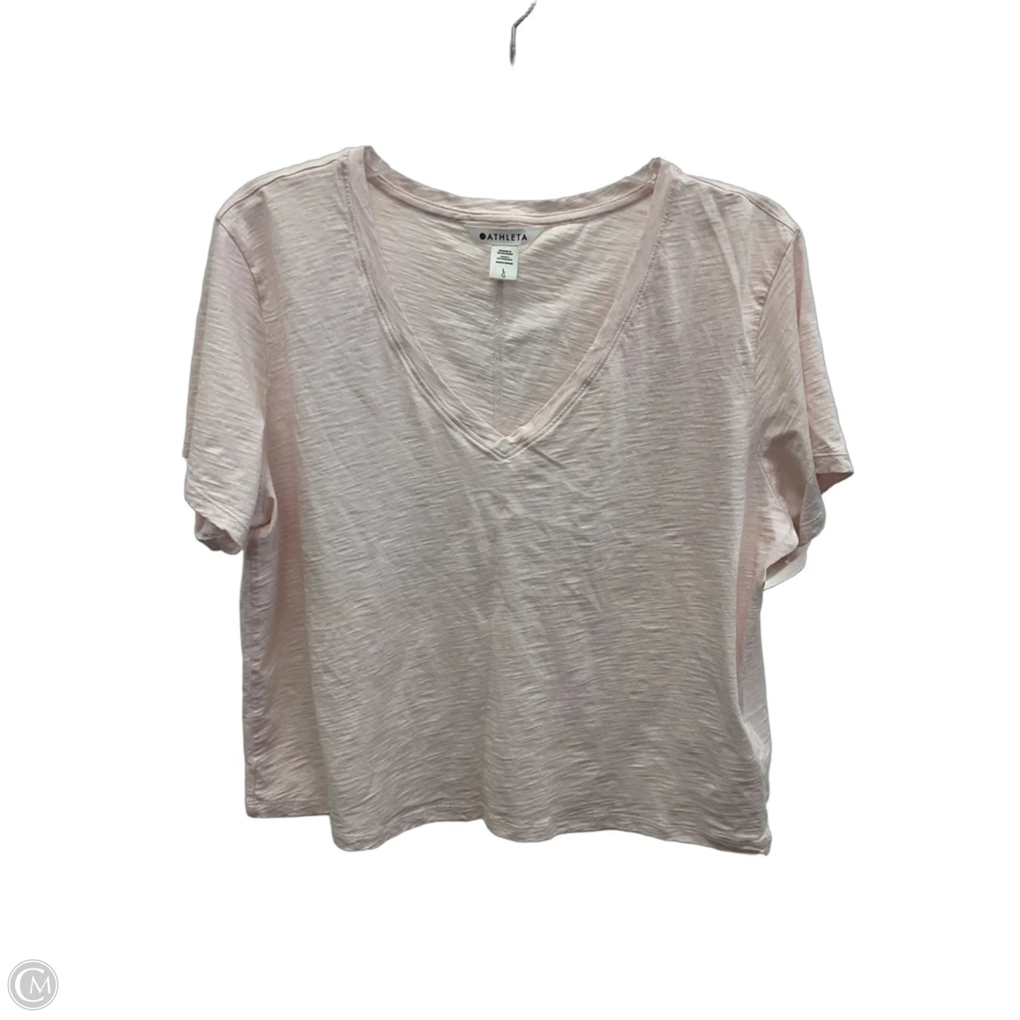 Athletic Top Short Sleeve By Athleta In Pink, Size: L
