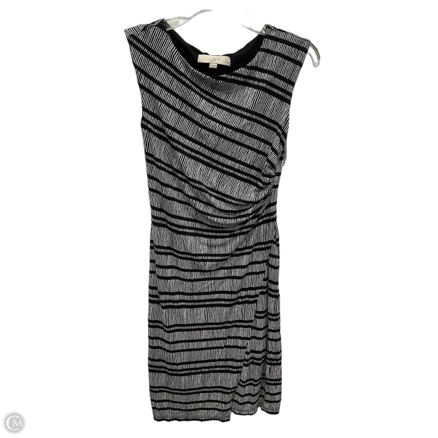 Dress Casual Midi By Loft In Striped Pattern, Size: Xsp