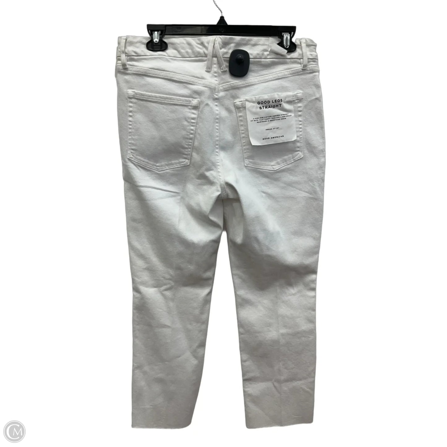Jeans Straight By Good American In White Denim, Size: 12