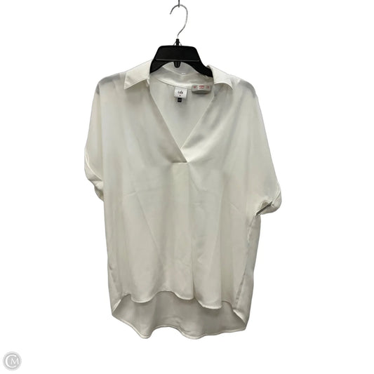 Top Short Sleeve By Cabi In White, Size: M