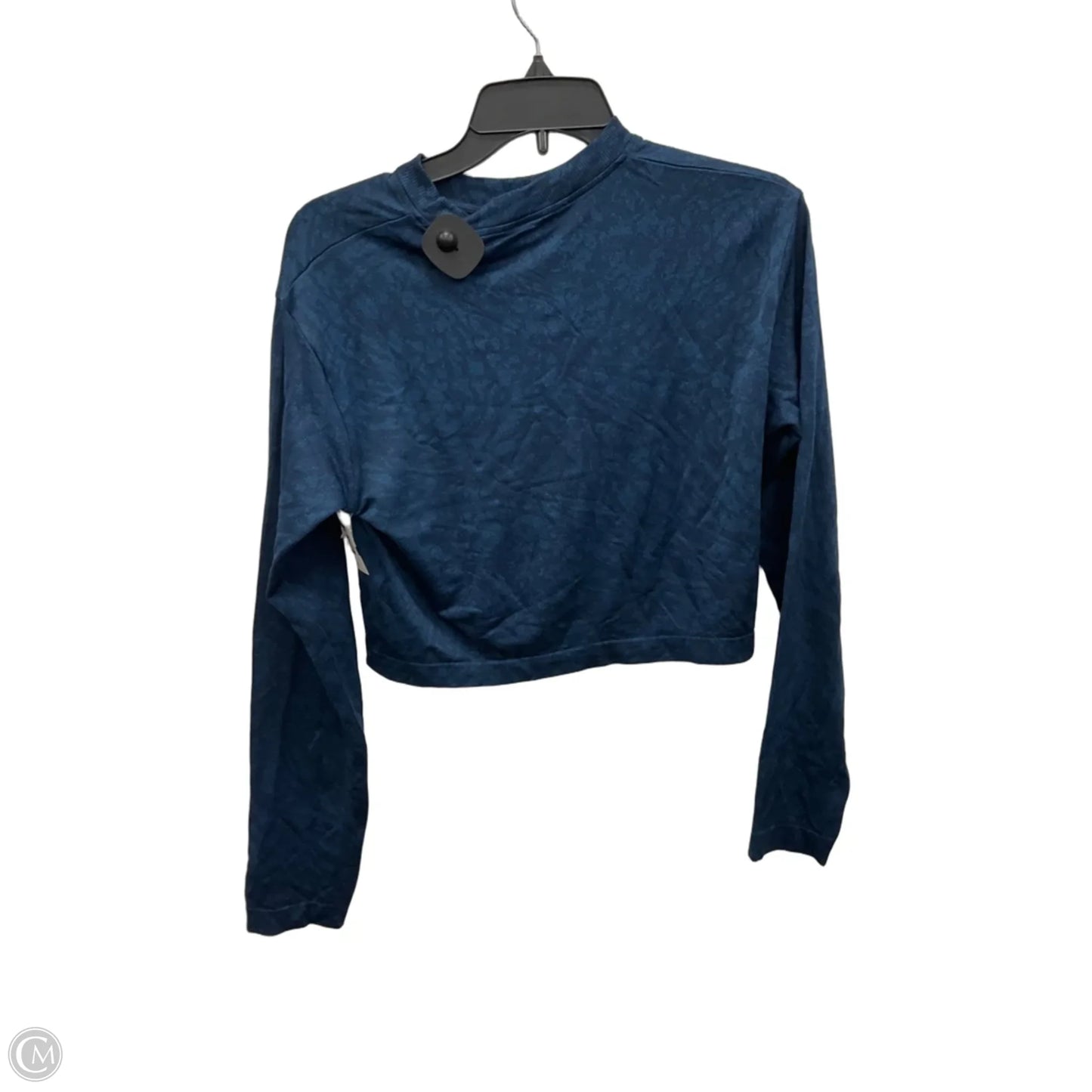 Athletic Top Long Sleeve Crewneck By Gym Shark In Blue, Size: S