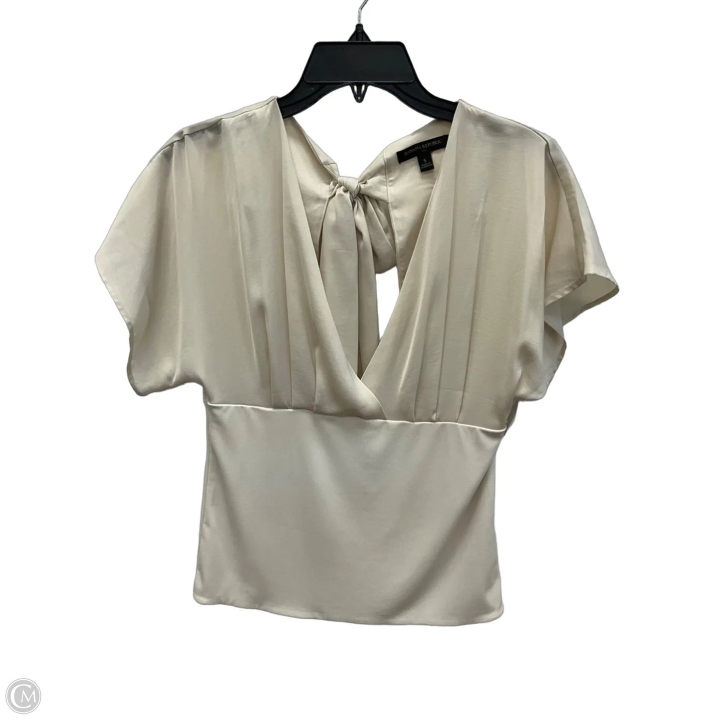 Top Short Sleeve By Banana Republic In Tan, Size: S