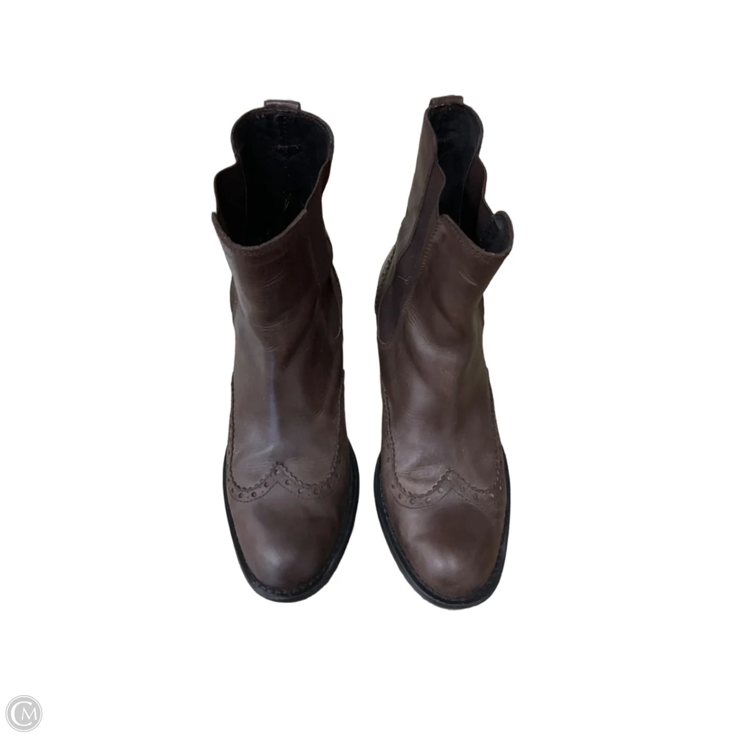 Boots Ankle Heels By Boden In Brown, Size: 7.5