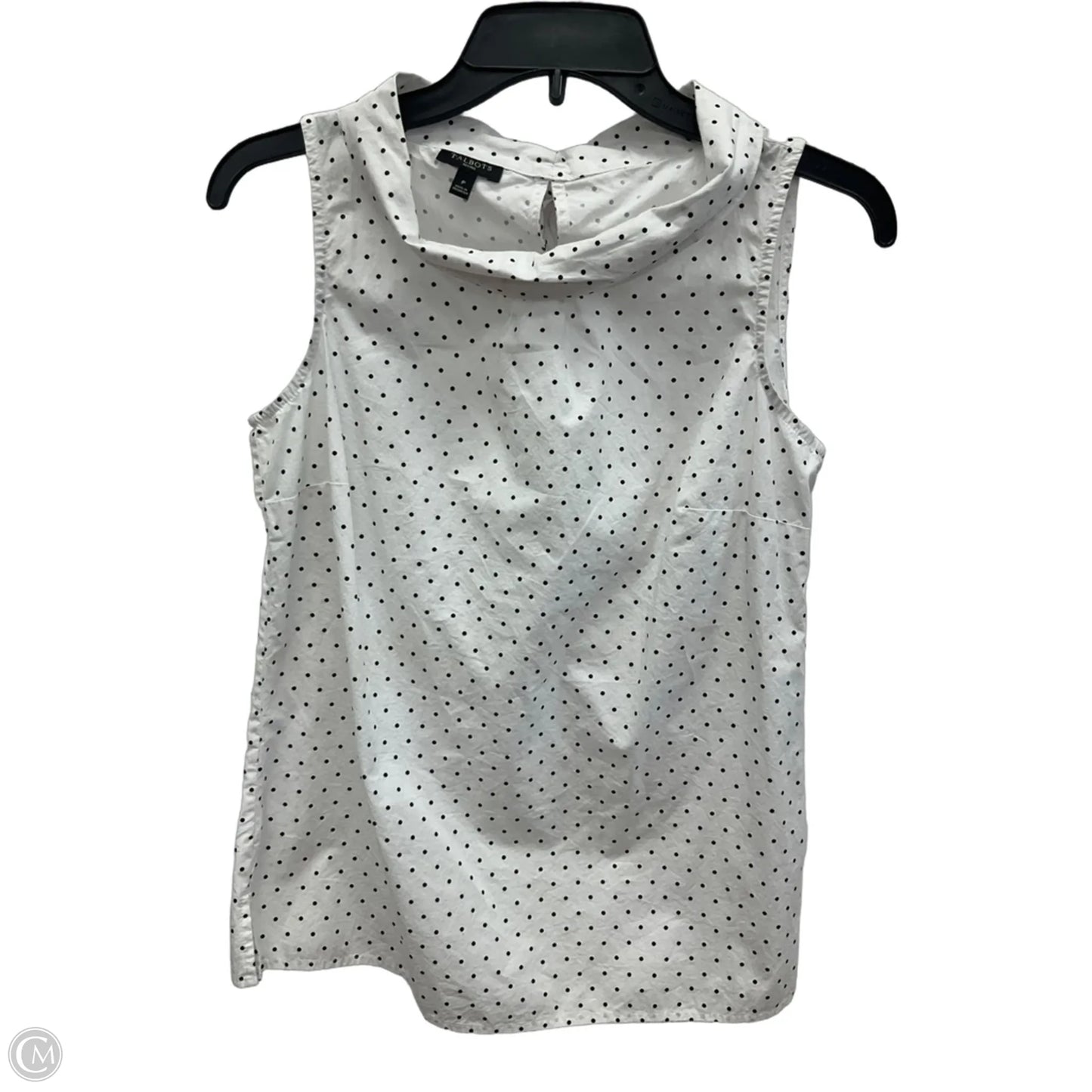 Top Sleeveless By Talbots In Polkadot Pattern, Size: S