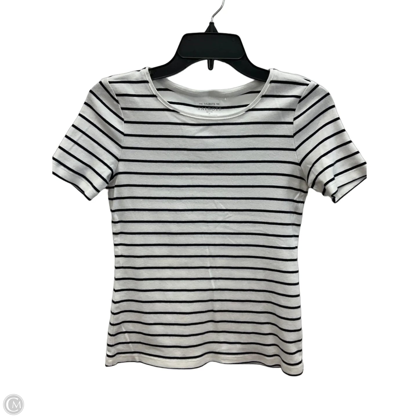 Top Short Sleeve By Talbots In Striped Pattern, Size: S