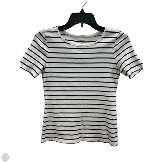 Top Short Sleeve By Talbots In Striped Pattern, Size: S