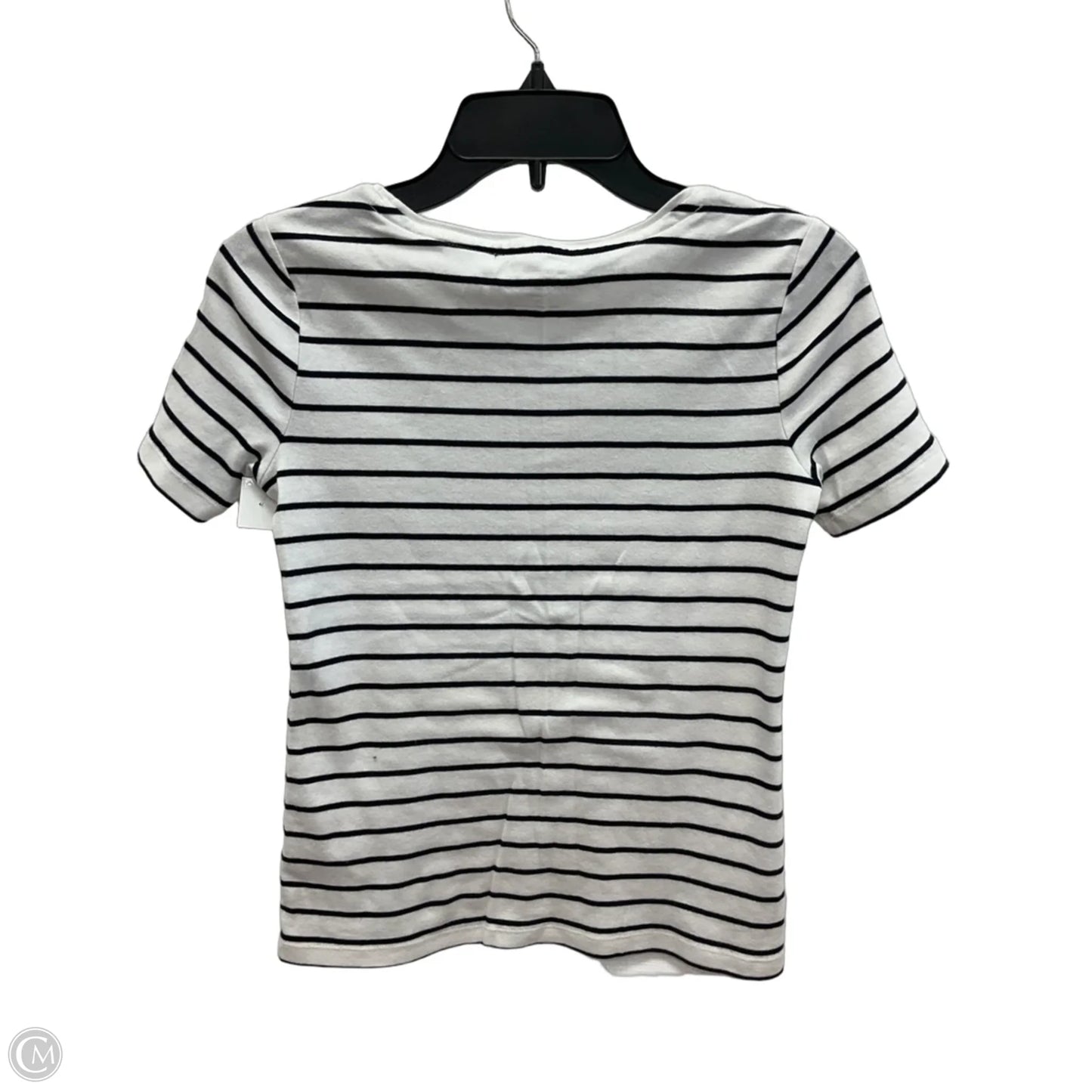 Top Short Sleeve By Talbots In Striped Pattern, Size: S