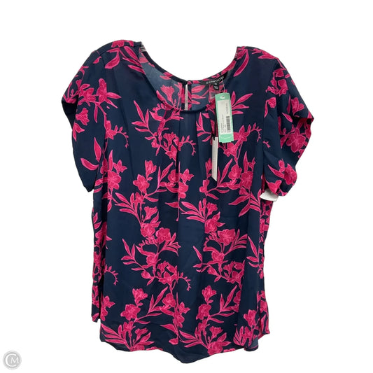 Top Short Sleeve By 41 Hawthorn In Floral Print, Size: Xxl