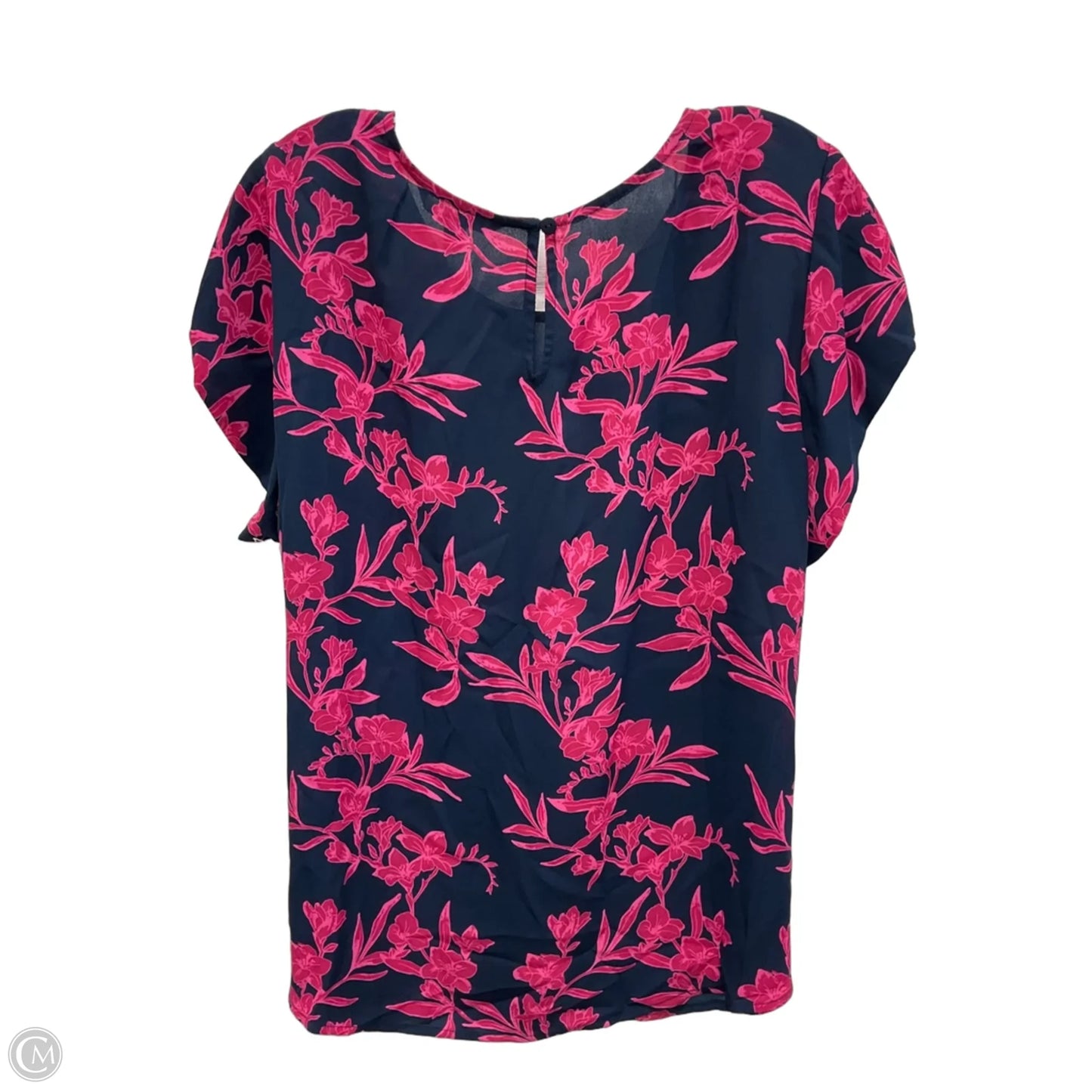 Top Short Sleeve By 41 Hawthorn In Floral Print, Size: Xxl