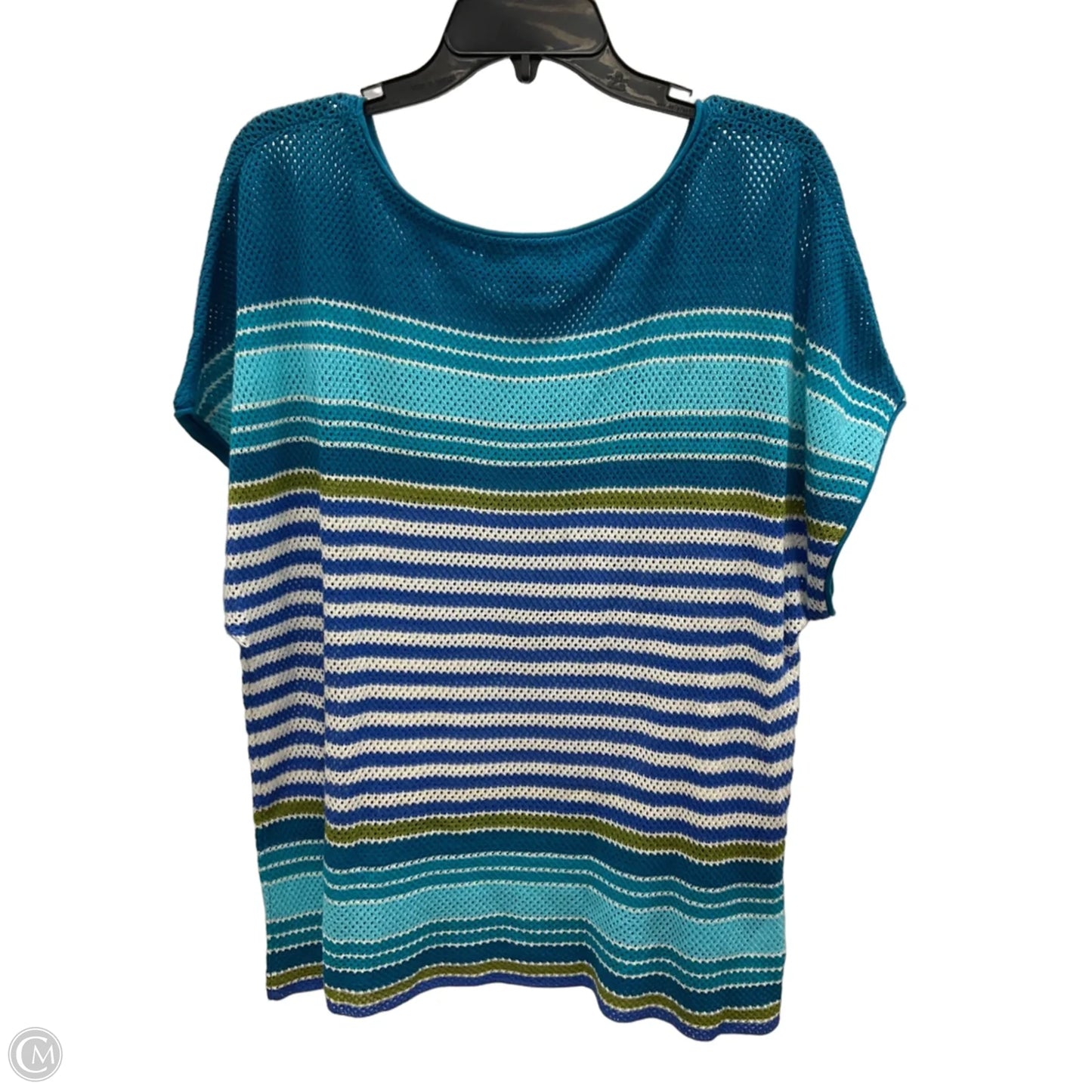 Top Short Sleeve By Tommy Bahama In Striped Pattern, Size: Xl