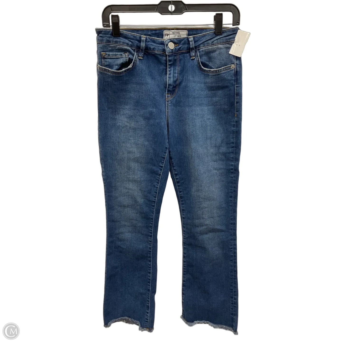 Jeans Straight By Free People In Blue Denim, Size: 6