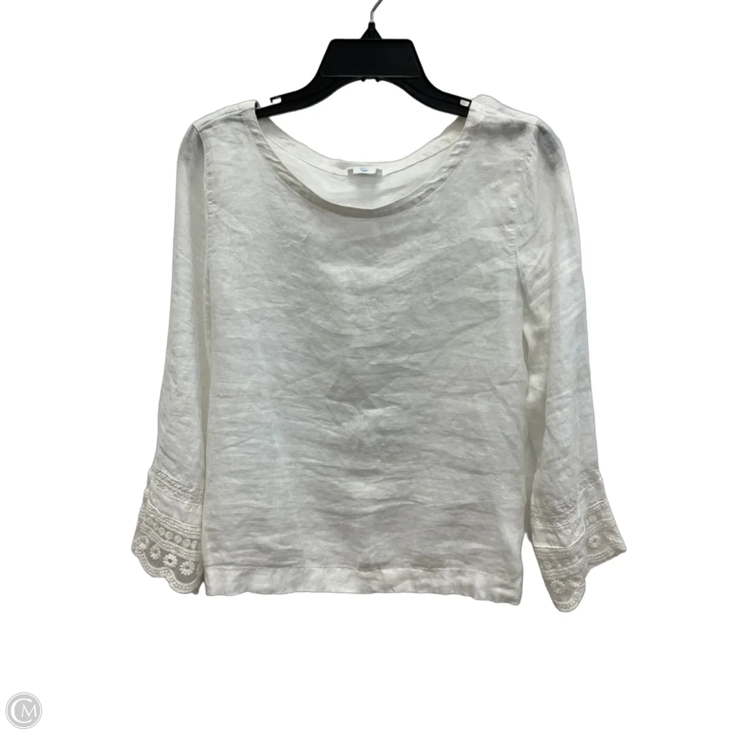Top Long Sleeve By Sigrid Olsen In White, Size: M