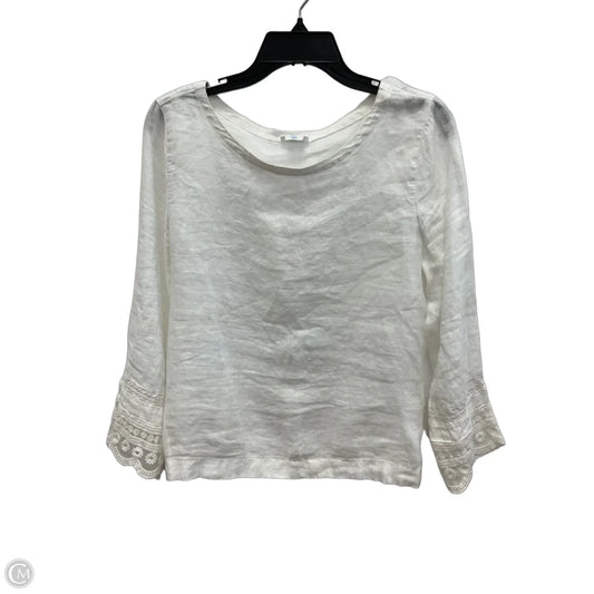 Top Long Sleeve By Sigrid Olsen In White, Size: M