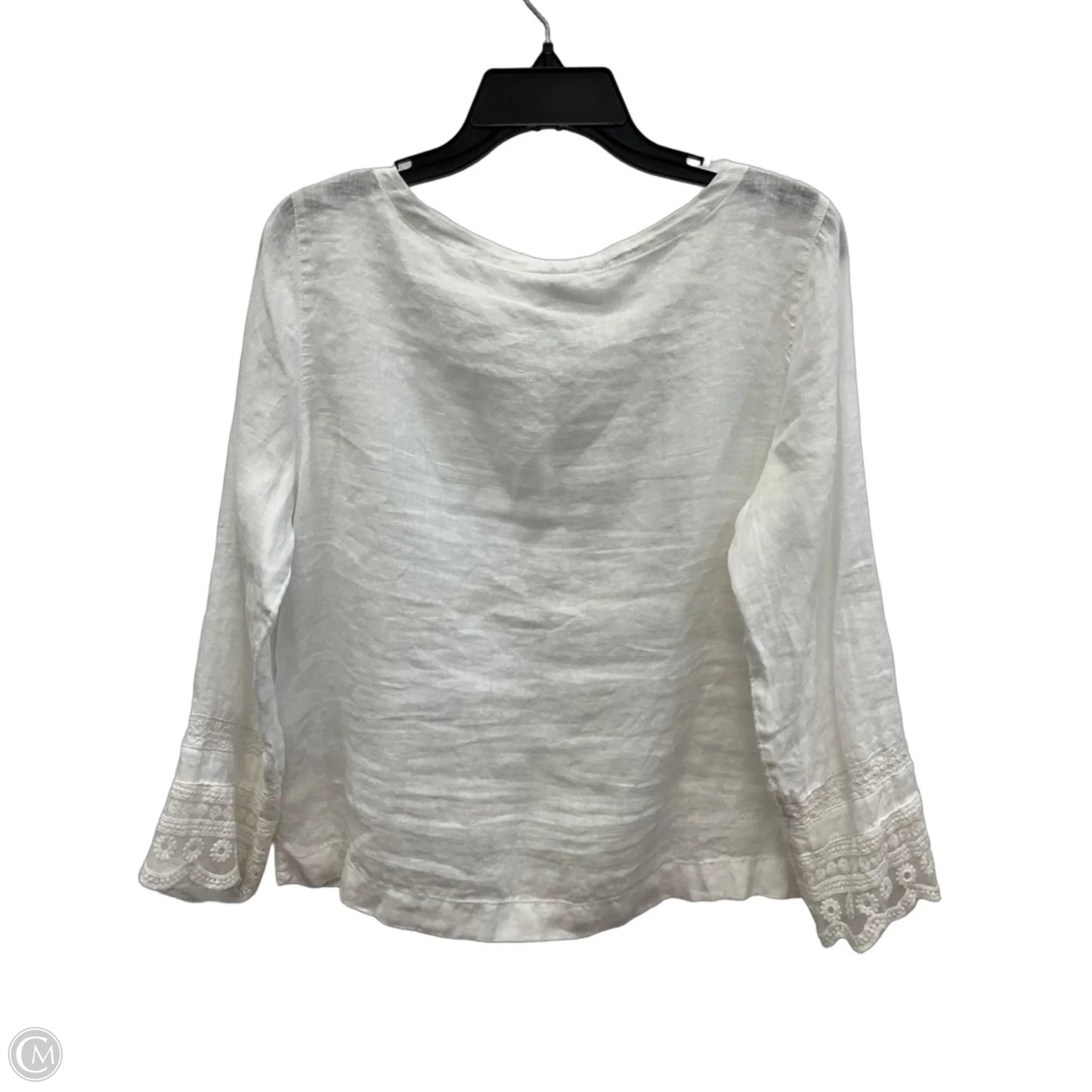 Top Long Sleeve By Sigrid Olsen In White, Size: M