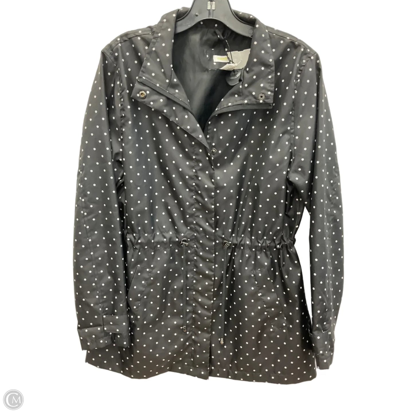 Jacket Windbreaker By Capelli In Polkadot Pattern, Size: M