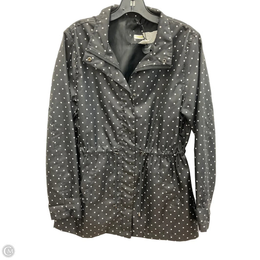 Jacket Windbreaker By Capelli In Polkadot Pattern, Size: M