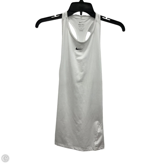 Athletic Tank Top By Nike In White, Size: L