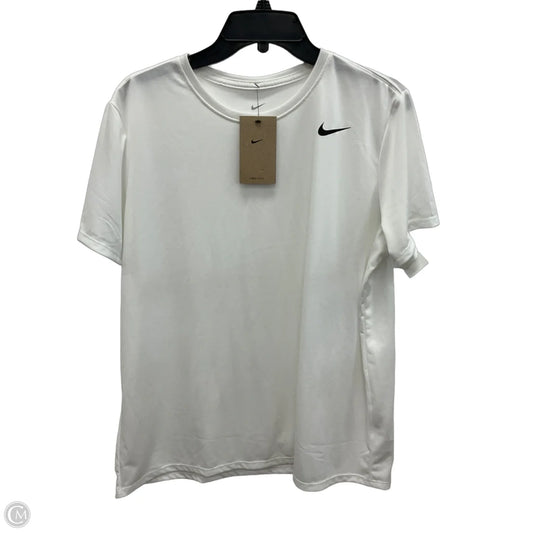 Athletic Top Short Sleeve By Nike In White, Size: Xl