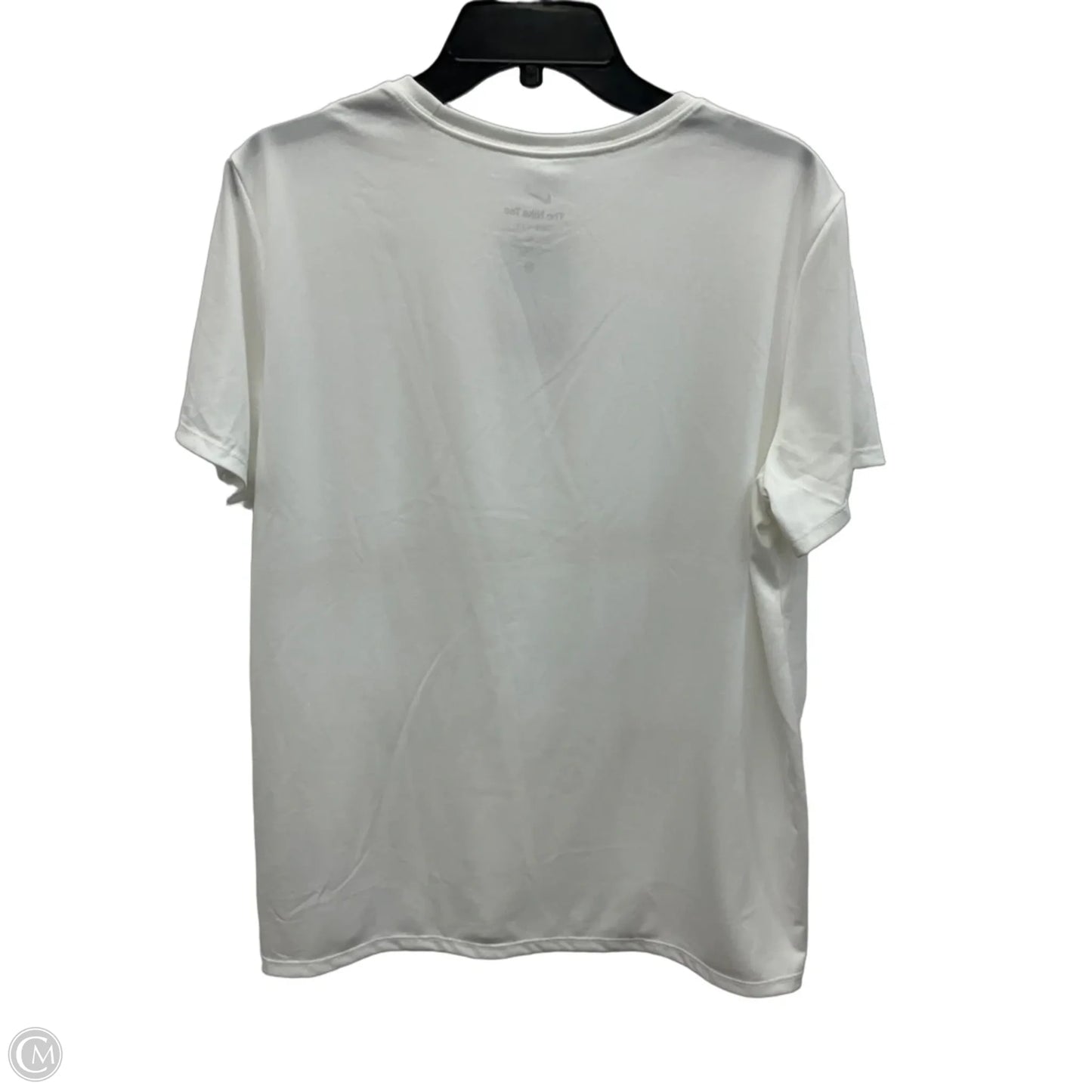 Athletic Top Short Sleeve By Nike In White, Size: Xl