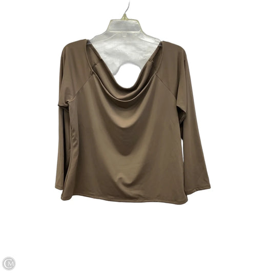 Athletic Top Long Sleeve Crewneck By Old Navy In Brown, Size: 2x