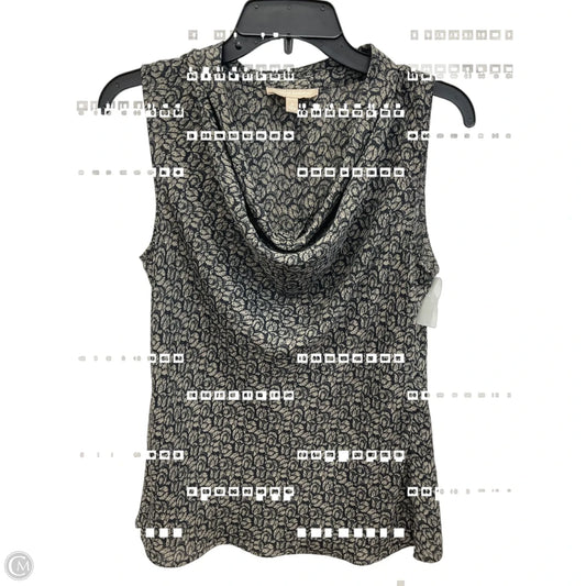 Top Sleeveless By Banana Republic In Black & Grey, Size: S