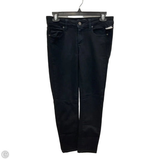 Jeans Skinny By Paige In Black Denim, Size: 4