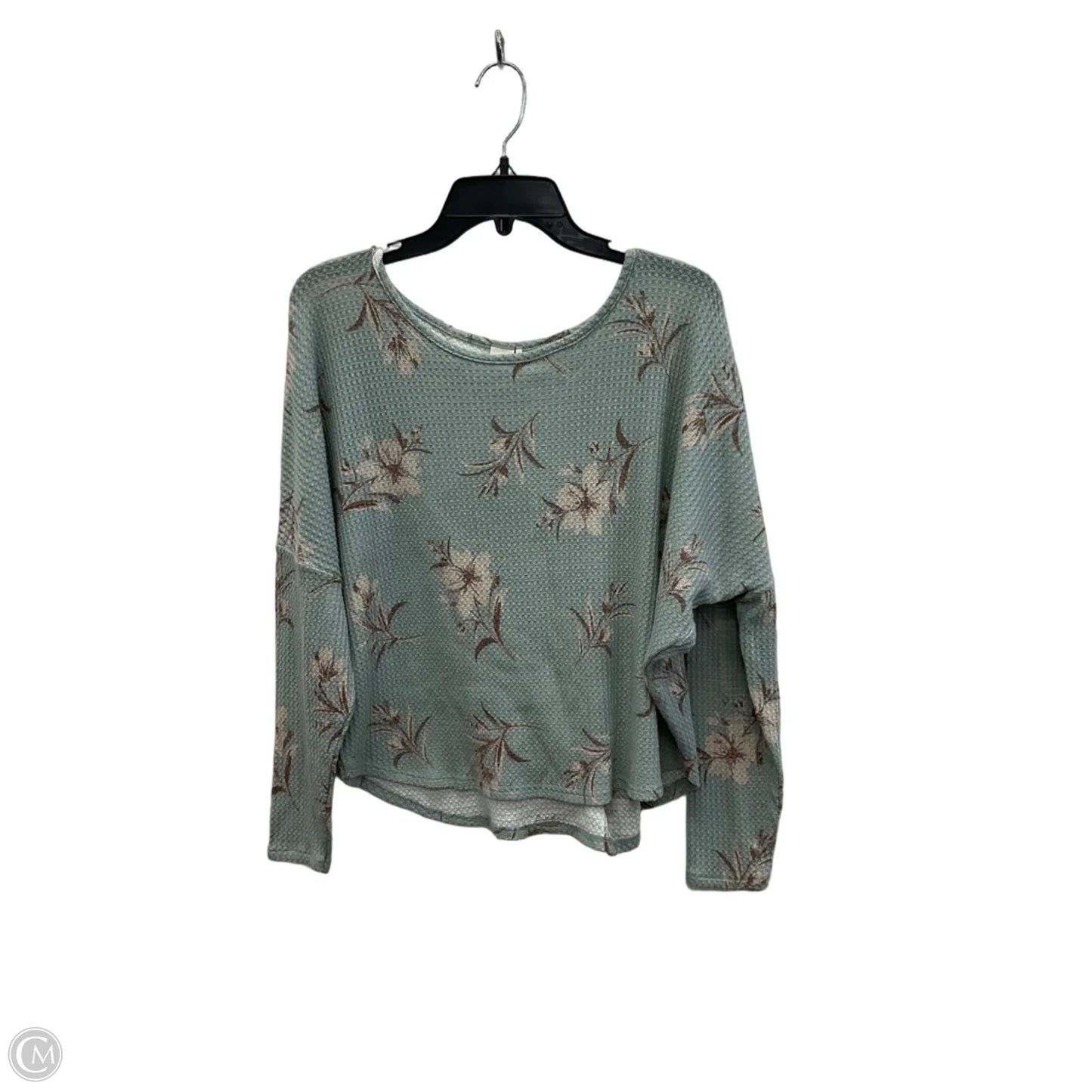 Top Long Sleeve By Paper Crane In Floral Print, Size: L